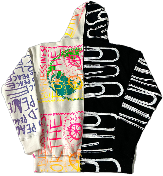 Earth Blessings Split Color Hoodie (Size Medium)