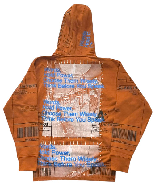 Words Hold Power Zip Up Hoodie (Size Medium)