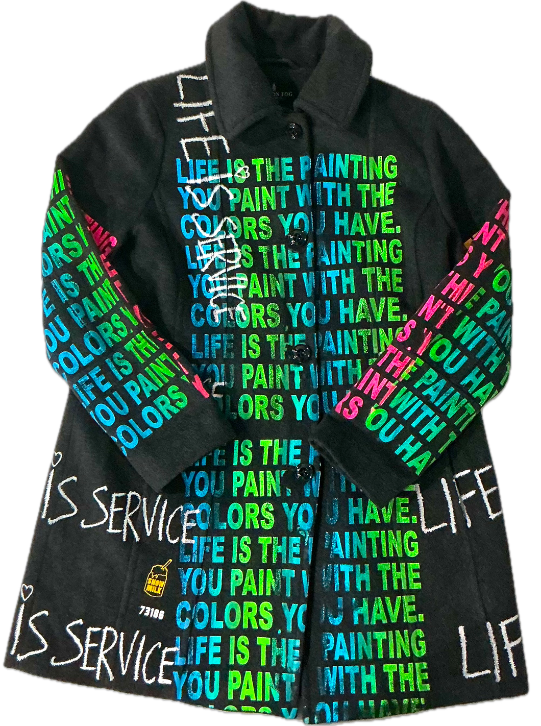 Life Is The Painting You Paint Overcoat (Size Large)