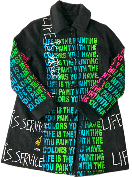 Life Is The Painting You Paint Overcoat (Size Large)