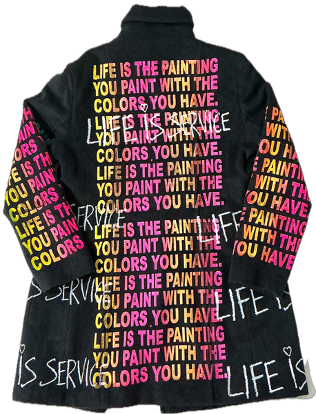 Life Is The Painting You Paint Overcoat (Size Large)