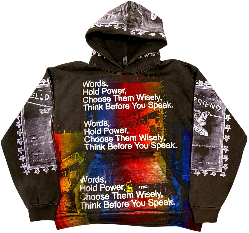 Words Hold Power 14.oz Hoodie (Size XL)