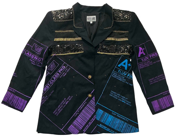 Positive Shipping Label Vintage Blazer (Size Women's 12)