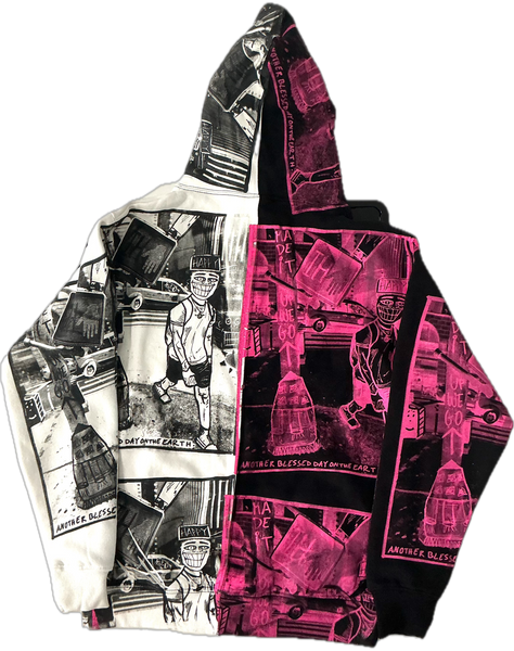 Another Blessed Day On The Earth Split Color Hoodie (Size Medium)