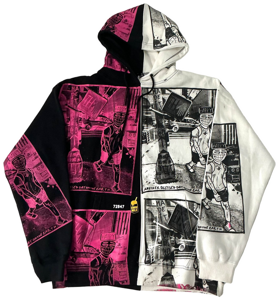 Another Blessed Day On The Earth Split Color Hoodie (Size 2XL)