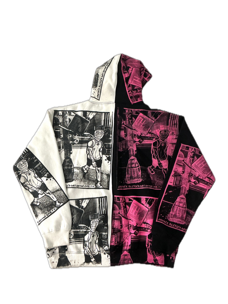 Another Blessed Day On The Earth Split Color Hoodie (Size 2XL)