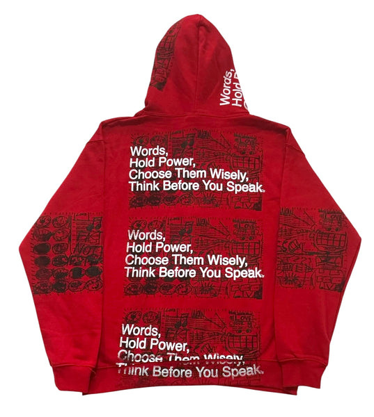Words Hold Power Hoodie (Size Large)