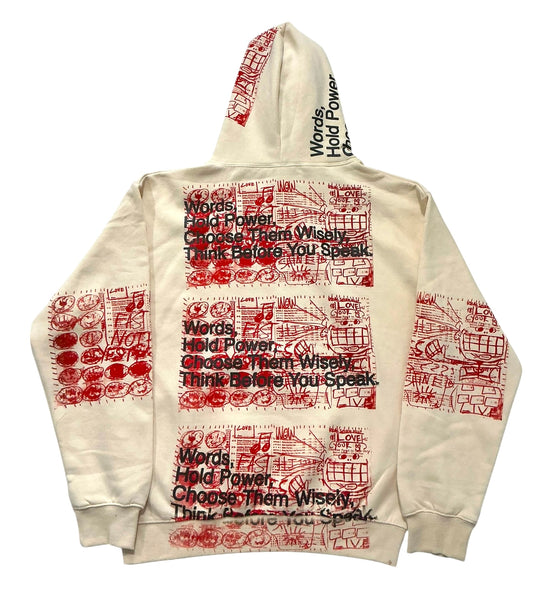 Words Hold Power Hoodie (Size Large)