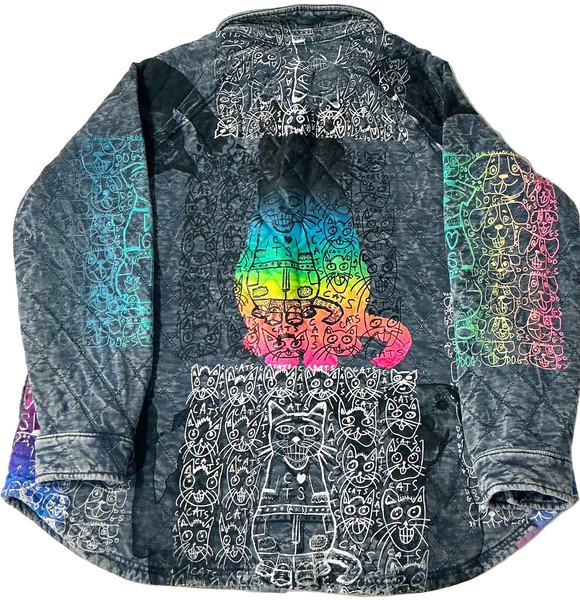 Cats & Dogs Button Up Jacket (Size XL)