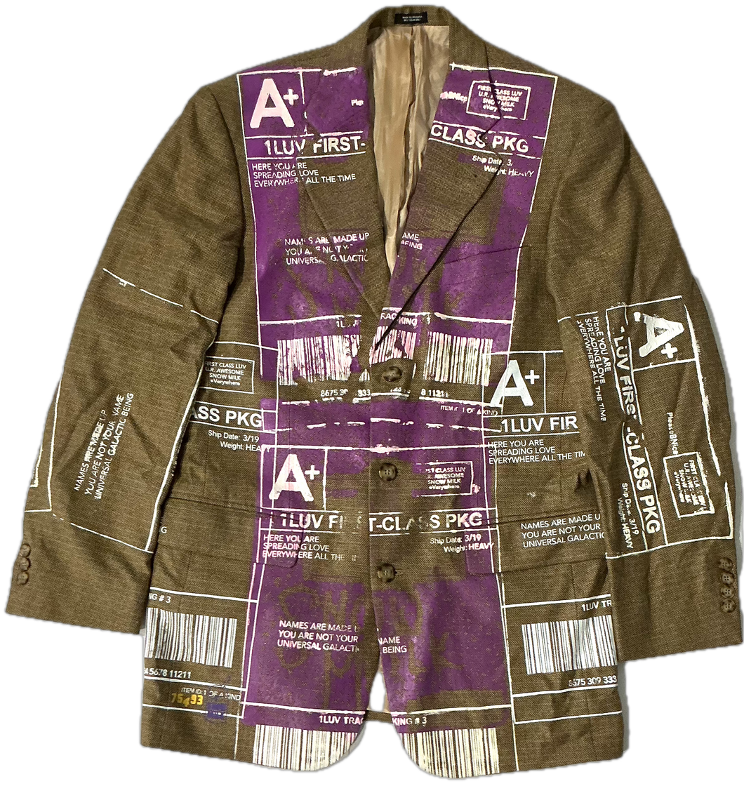 Positive Shipping Label Blazer (Size 40L)