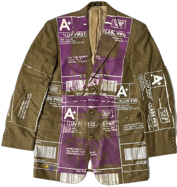 Positive Shipping Label Blazer (Size 40L)