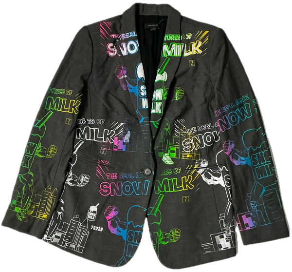 Snow Milk Comic Book Blazer (Size Women's 12)