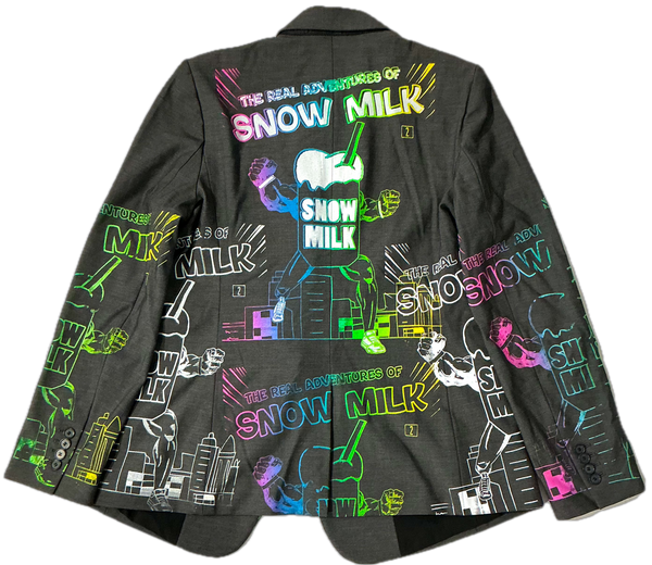 Snow Milk Comic Book Blazer (Size Women's 12)