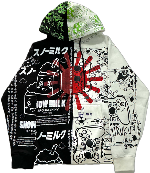 Animilk Split Color Hoodie (Size Small)