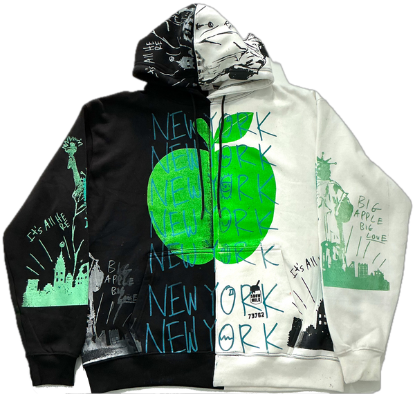 Big Apple Big Love Split Color Hoodie (Size 2XL)