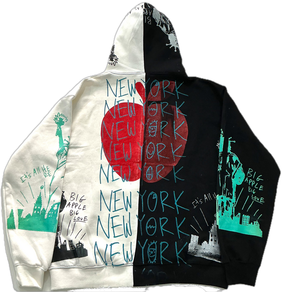 Big Apple Big Love Split Color Hoodie (Size 2XL)