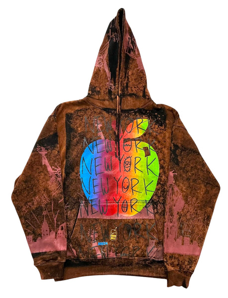 Big Apple Big Love Bleach Hoodie (Size Large)