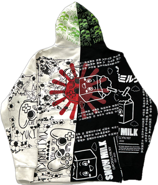 Animilk Split Color Hoodie (Size Medium)