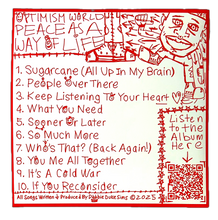 Load image into Gallery viewer, Optimism — World Peace as a Way of Life (The Wearable Album) on Red Vinyl
