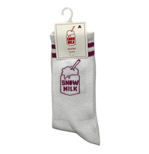 Load image into Gallery viewer, Snow Milk Socks (White / Purple)
