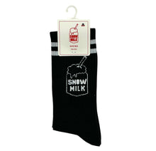 Load image into Gallery viewer, Snow Milk Socks (Black / White)
