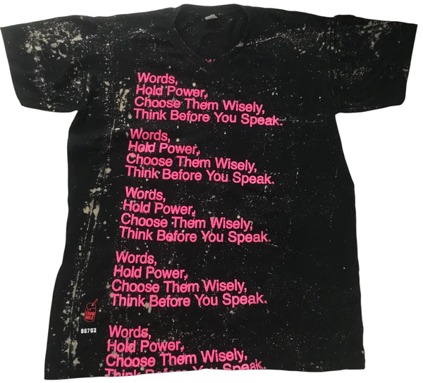 Words Hold Power Bleached Tee (Size 4XL)