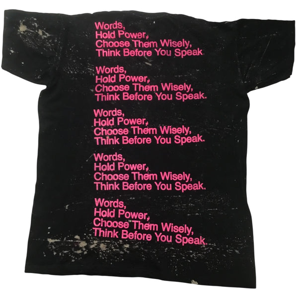 Words Hold Power Bleached Tee (Size 4XL)