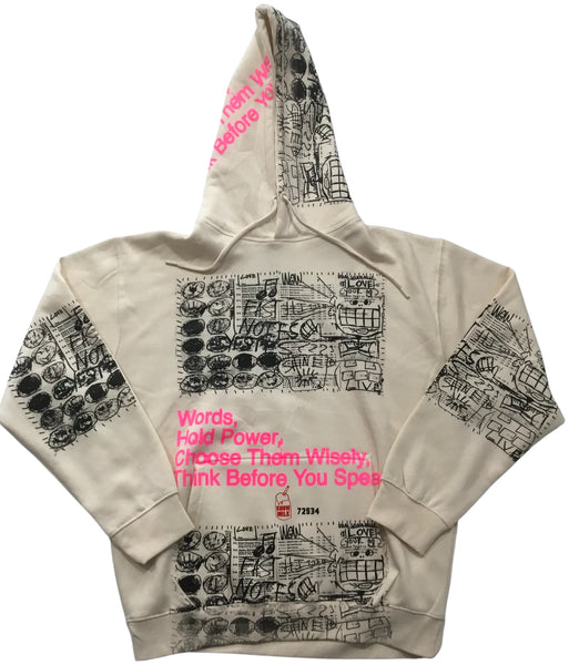 Words Hold Power Hoodie (Size Large)