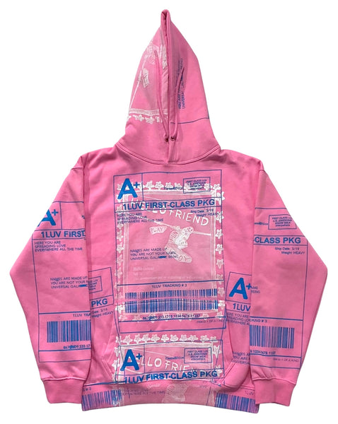 Positive Shipping Label Hoodie (Size Large)
