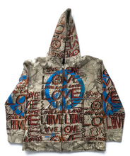 Load image into Gallery viewer, Love Love Love Zip Up Hoodie (Size XL)
