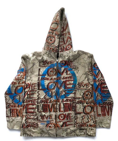 Love Love Love Zip Up Hoodie (Size XL)