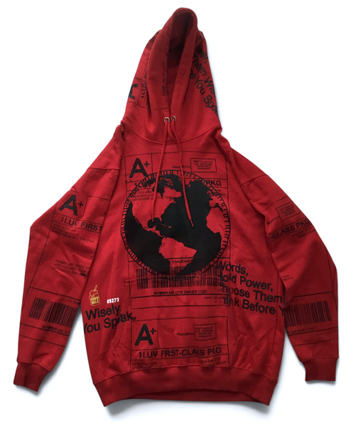 Positive Shipping Label Hoodie (Size XL)