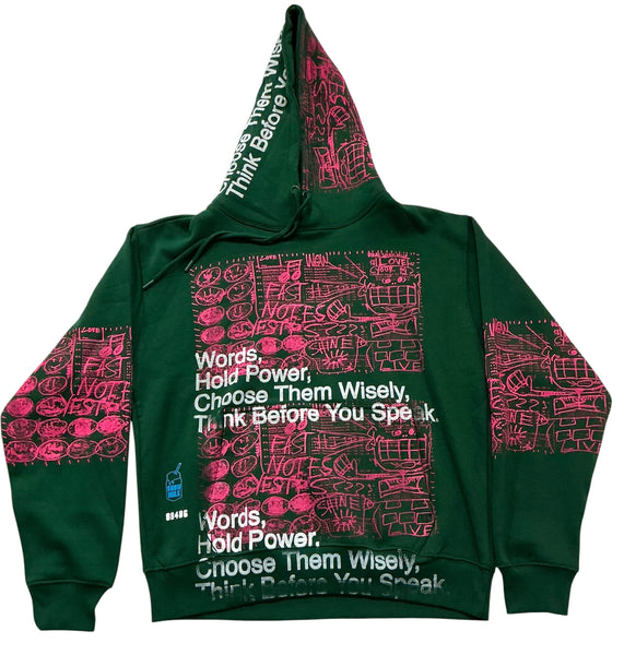 Words Hold Power Hoodie (Size Medium)