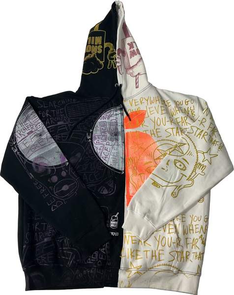 Searching For The Searchers Split Color Hoodie (Size 3XL)