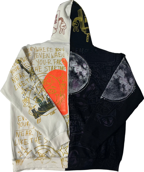 Searching For The Searchers Split Color Hoodie (Size 3XL)