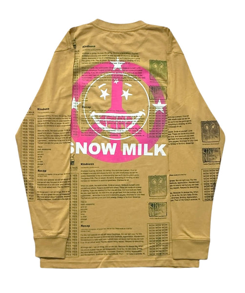 Snow Milk Kindness Long Sleeve Tee (Size Medium)