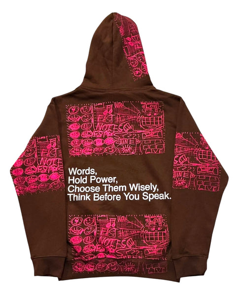 Words Hold Power Hoodie (Size Medium)