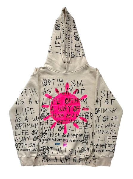 Optimism As A Way Of Life Hoodie (Size Small)