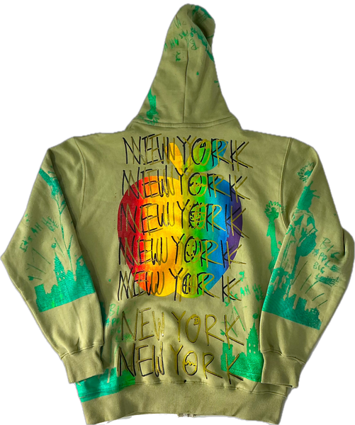 Big Apple Big Love Zip Up Hoodie (Size Medium)