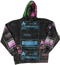 Load image into Gallery viewer, Positive Shipping Label Zip Up Hoodie (Size Medium)
