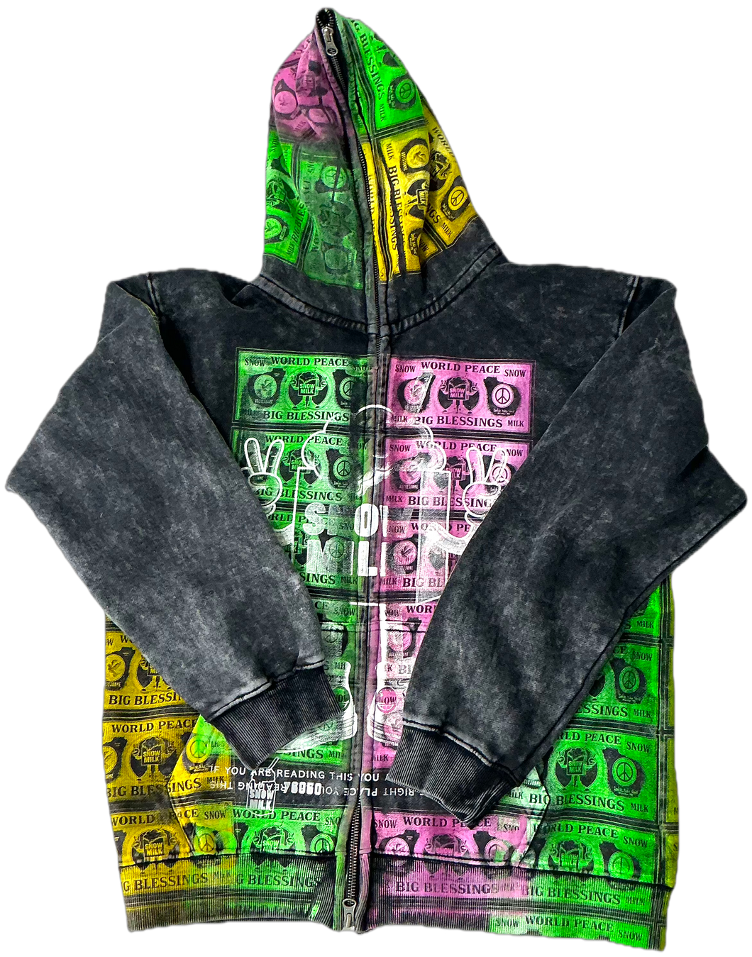 Big Blessings Bucks Zip Up Hoodie (Size Medium)