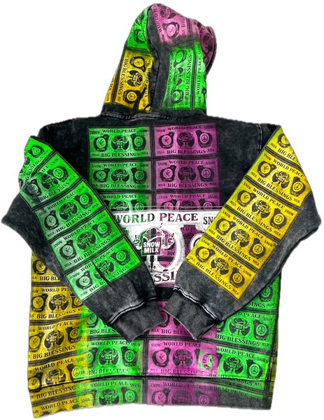 Big Blessings Bucks Zip Up Hoodie (Size Medium)