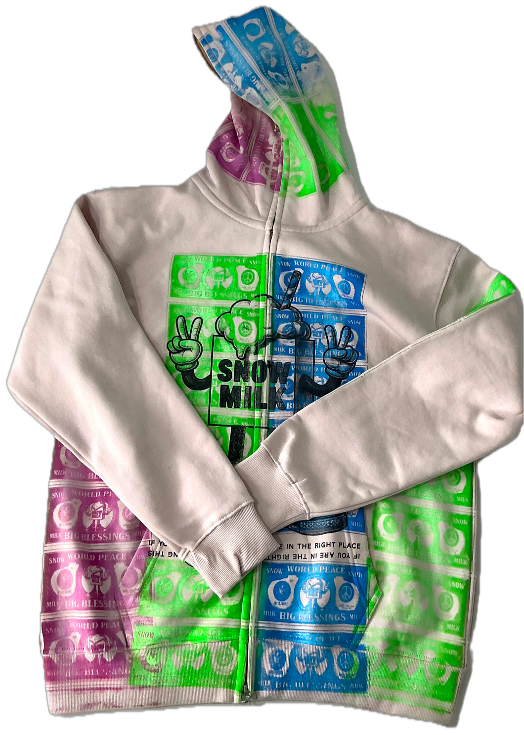 Big Blessings Bucks Zip Up Hoodie (Size Large)