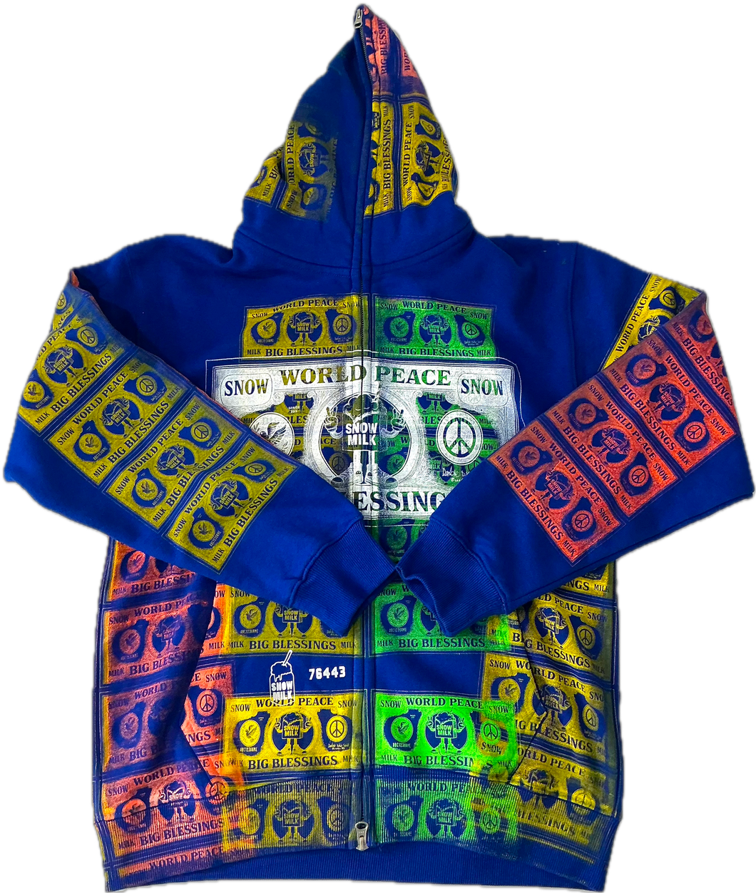 Big Blessings Bucks Zip Up Hoodie (Size Medium)