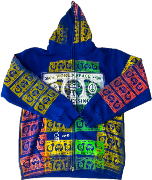 Big Blessings Bucks Zip Up Hoodie (Size Medium)