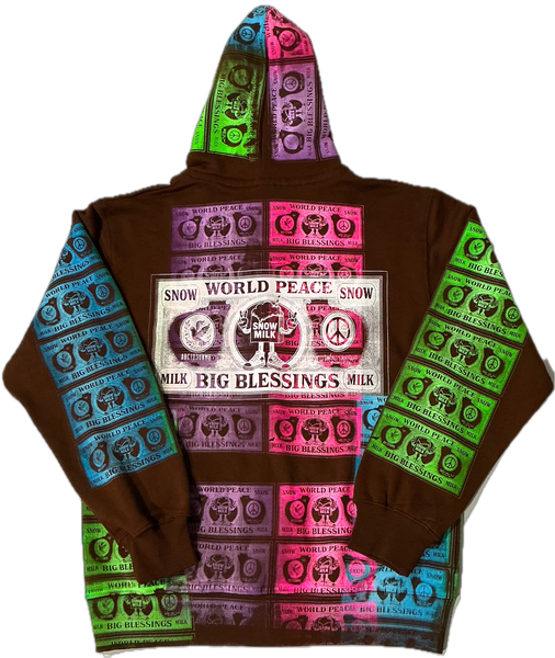 Big Blessings Bucks Zip Up Hoodie (Size Medium)