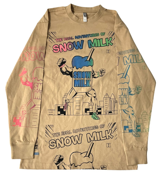 The Real Adventures Of Snow Milk Long Sleeve Tee (Size Medium)