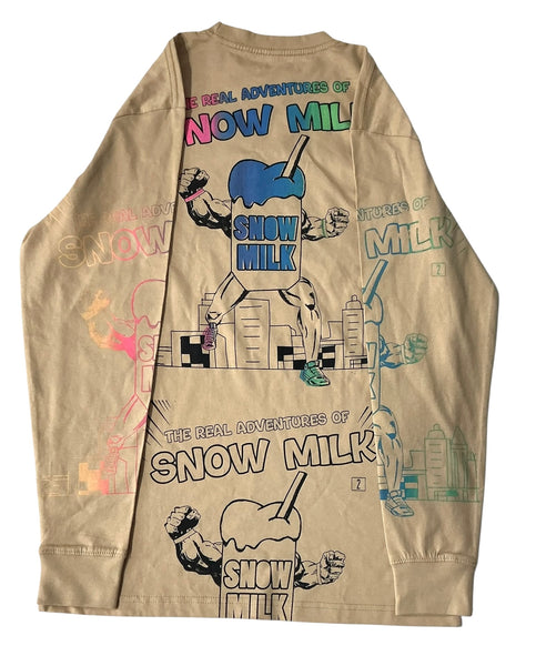 The Real Adventures Of Snow Milk Long Sleeve Tee (Size Medium)