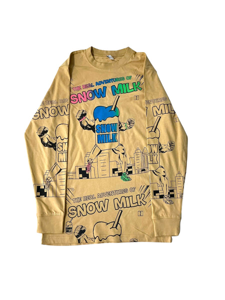 The Real Adventures Of Snow Milk 6.5oz Long Sleeve Tee (Size Small)
