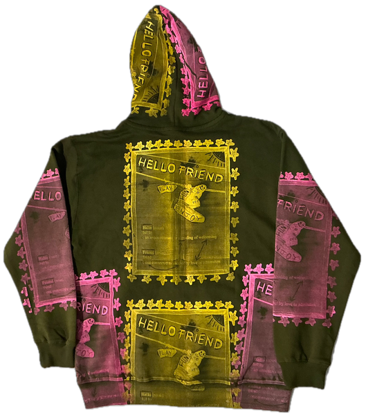 Hello Friend Zip Up Hoodie (Size Large)